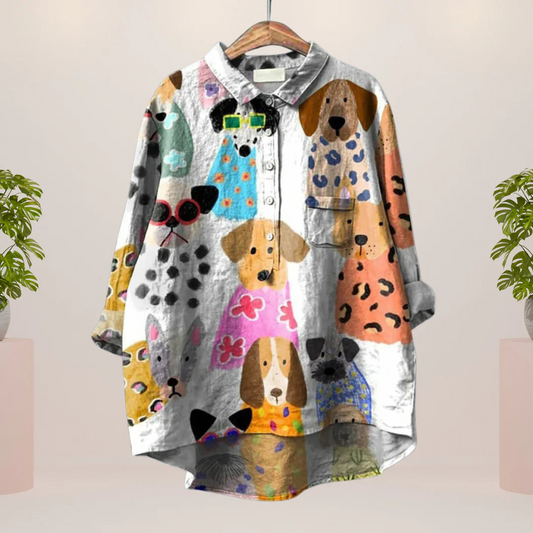 Amelie | Trendiges Kunstshirt mit Printdesign